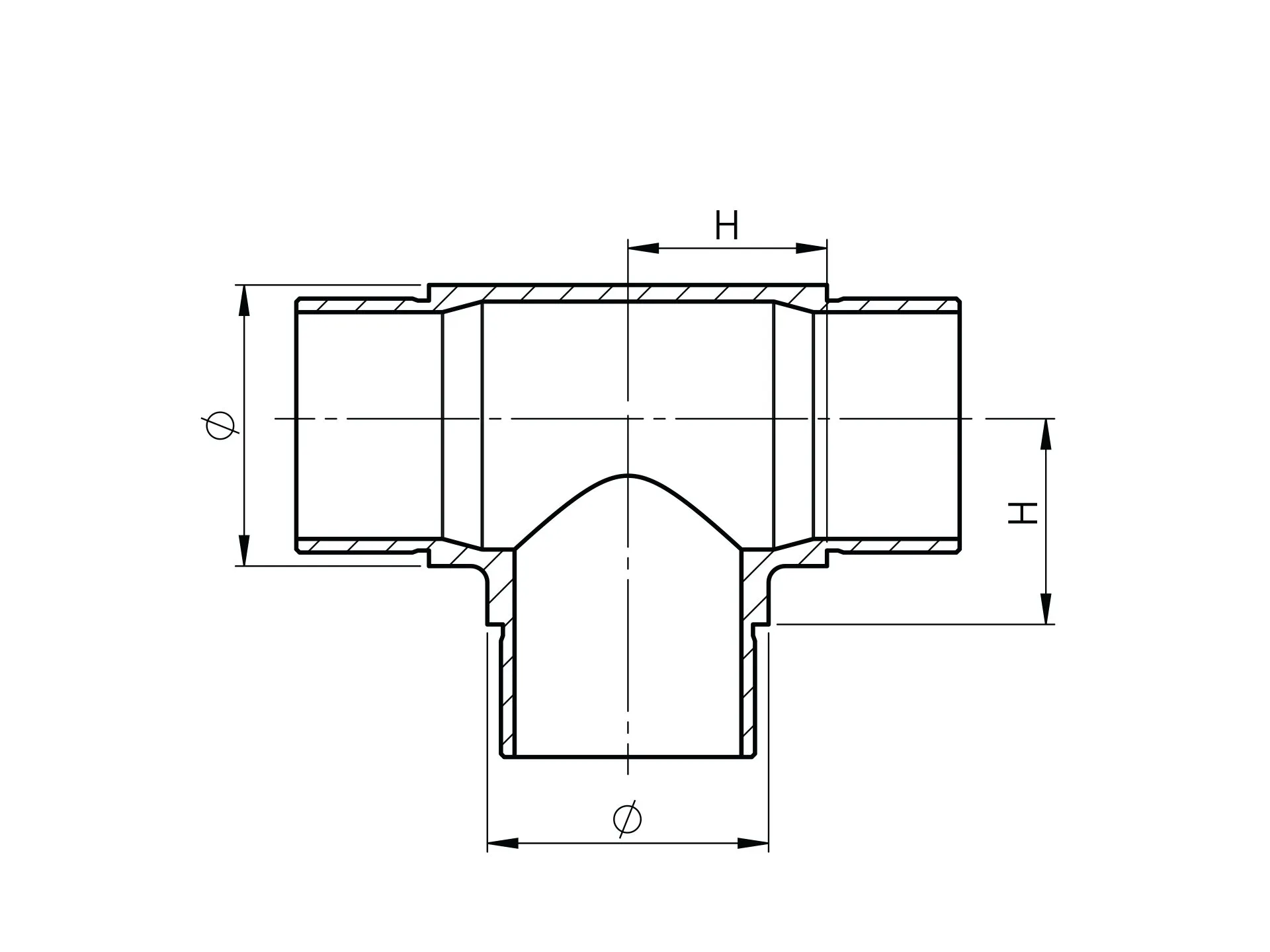 Tés 90° horizontal inox 304 – Image 3