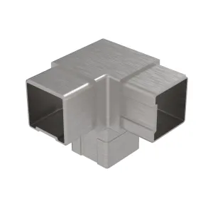 Tés inox 304 90° vertical 3 directions pour 40*40
