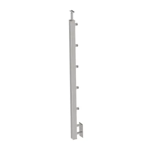 Poteaux 40*40 inox 304 pose latérale 5 barres ∅12mm
