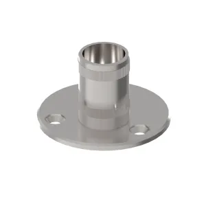 Platine inox 304 pose à plat à coller ∅100