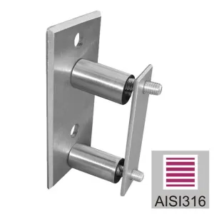 Platine latérale inox 316 pour tube 40*40