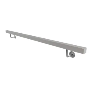 Kit main courante 40*40 contre un mur inox 304 avec platine