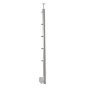 Poteaux ∅42.4mm inox pose latérale 5 barres ∅12mm