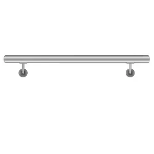 Kit main courante ∅42.4mm contre un mur inox 304 avec platine
