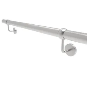 Kit main courante ∅42,4mm contre un mur inox 304 avec bride LG1000